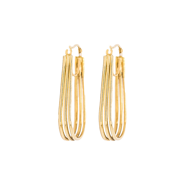 Gold Ladies Earrings (GE-14308)