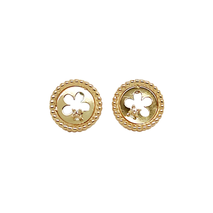 Gold Ladies Earrings (GE-13695)