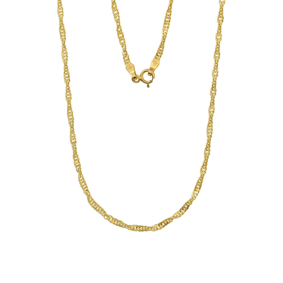 Gold Chain Twisted Y Karat World