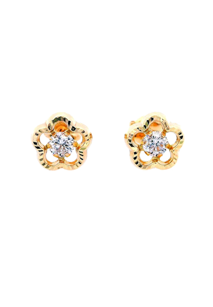 Gold Ladies Earrings (GE-15869)