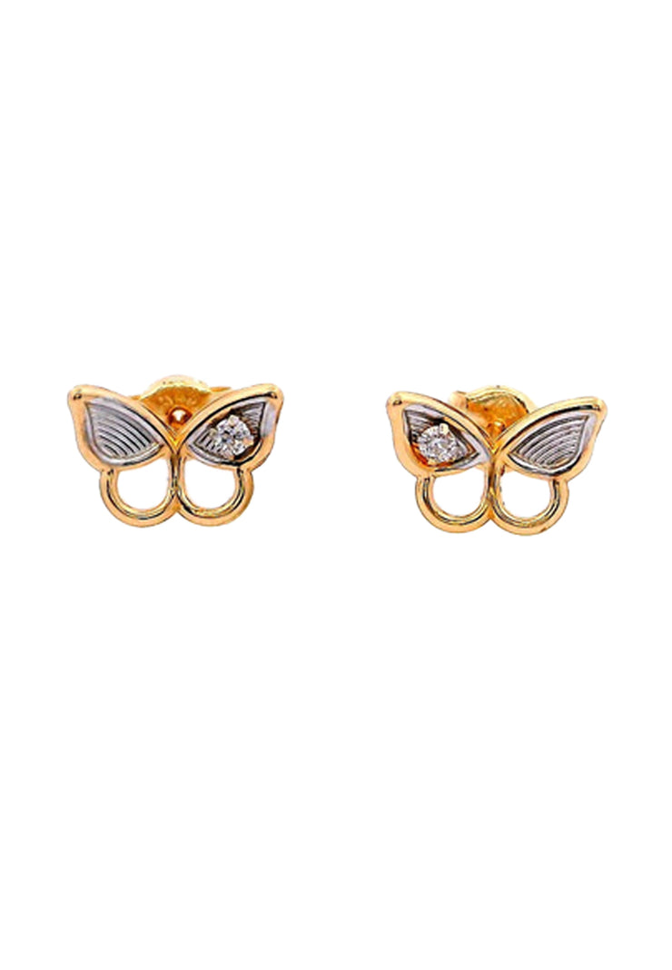 Gold Ladies Earrings (GE-15889)