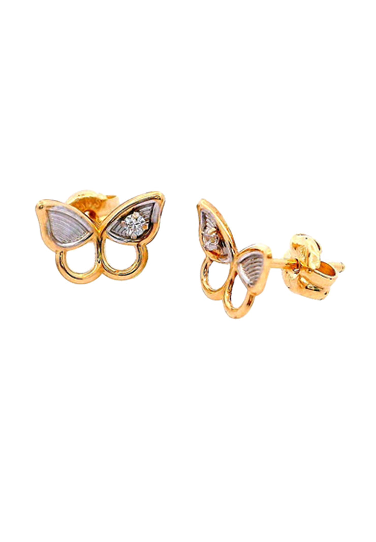 Gold Ladies Earrings (GE-15889)