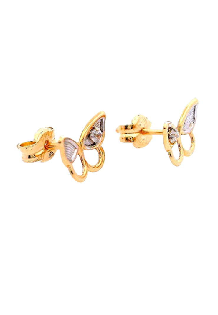 Gold Ladies Earrings (GE-15889)