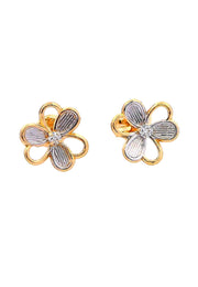 Gold Ladies Earrings (GE-15887)