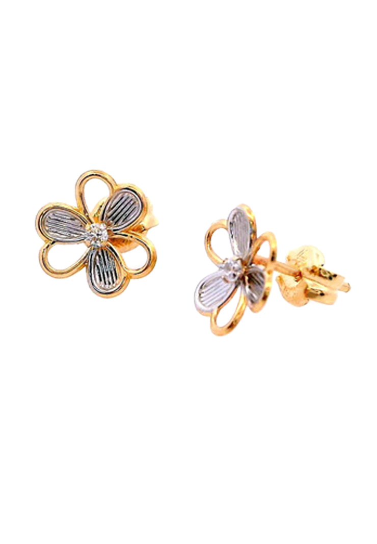 Gold Ladies Earrings (GE-15887)