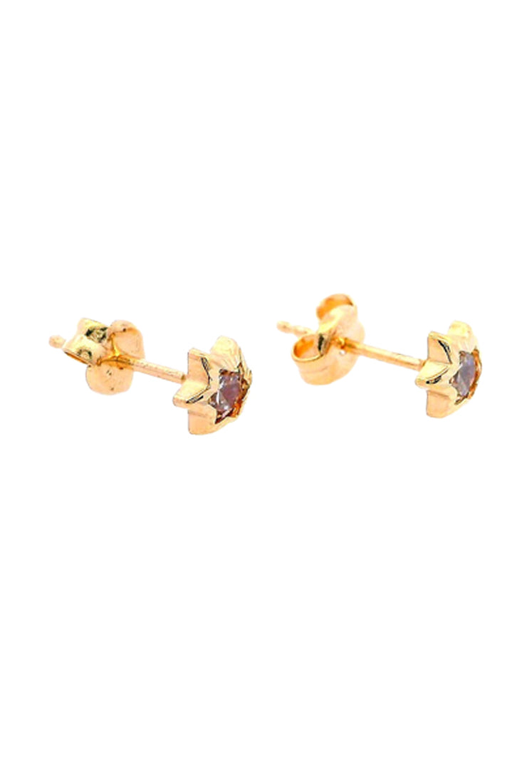 Gold Ladies Earrings (GE-15860)
