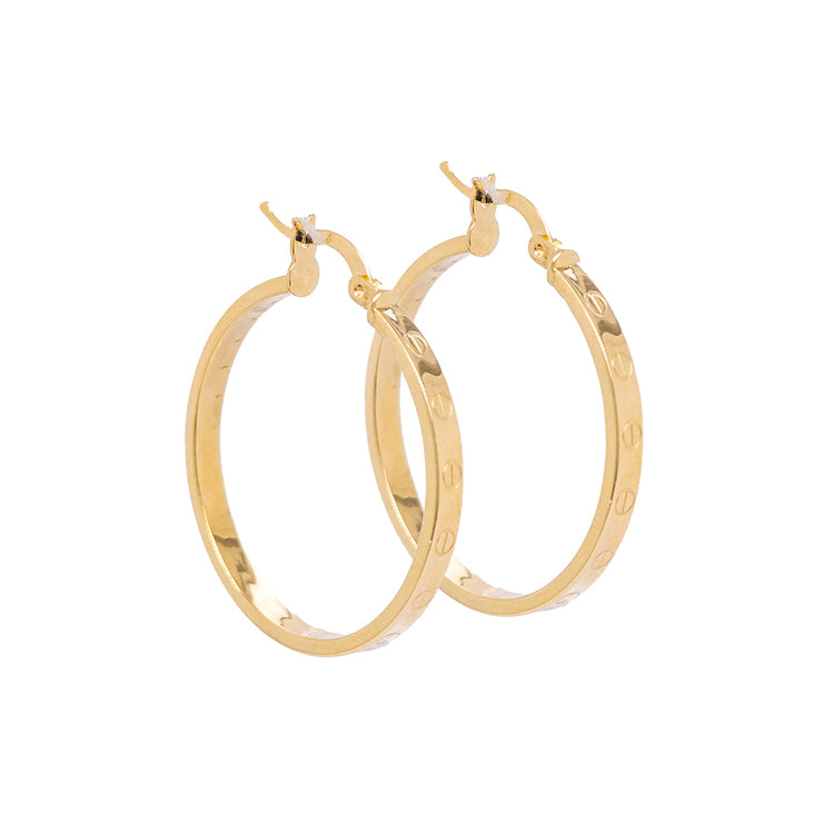 Gold Ladies Earrings (GE-14586)