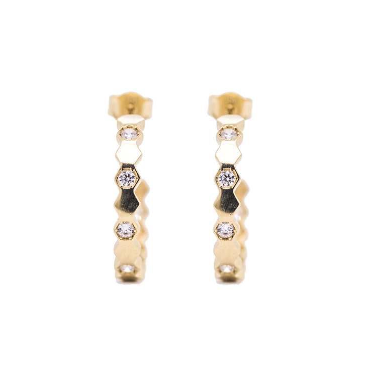 Gold Ladies Earrings (GE-14601)