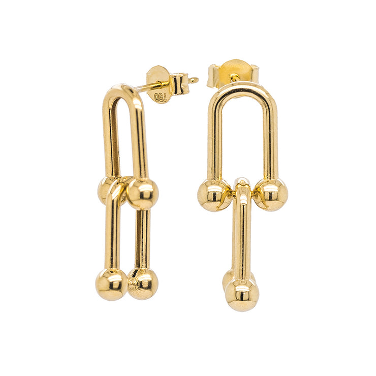 Gold Ladies Earrings (GE-14614)