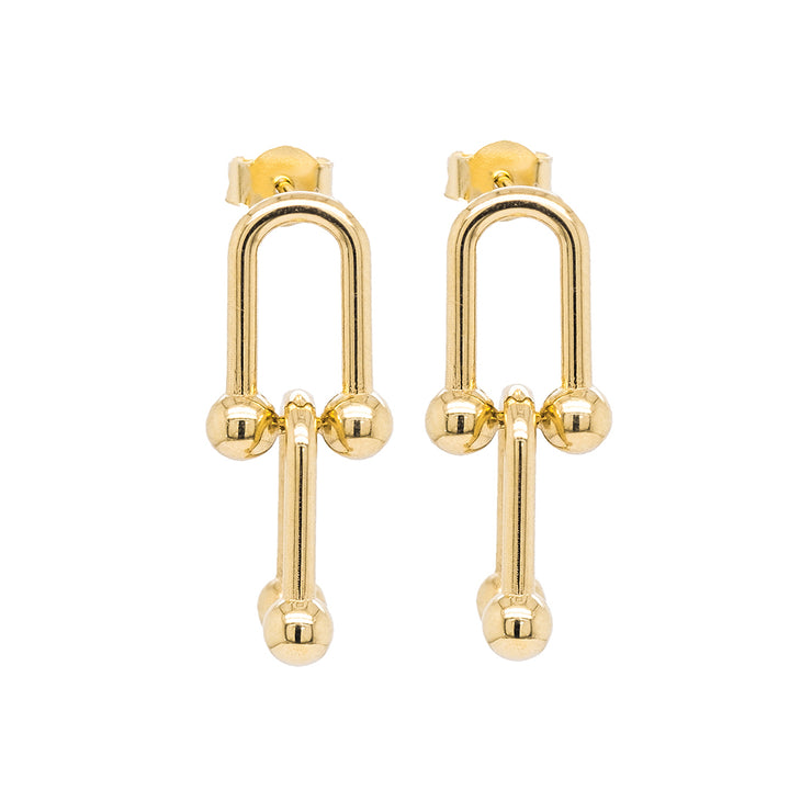 Gold Ladies Earrings (GE-14614)