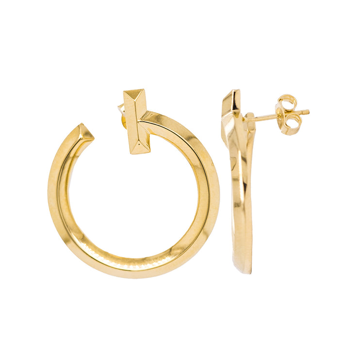 Gold Ladies Earrings (GE-14624)
