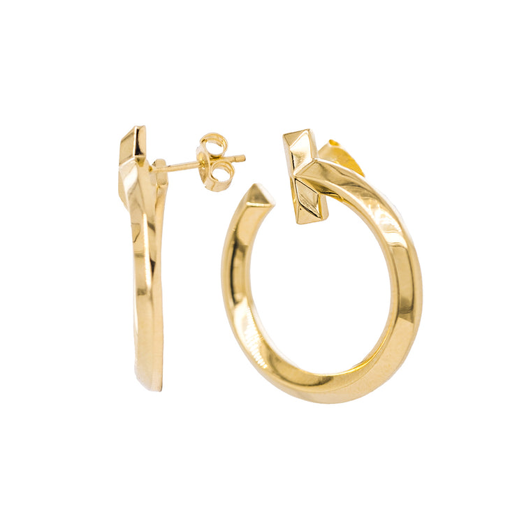 Gold Ladies Earrings (GE-14624)