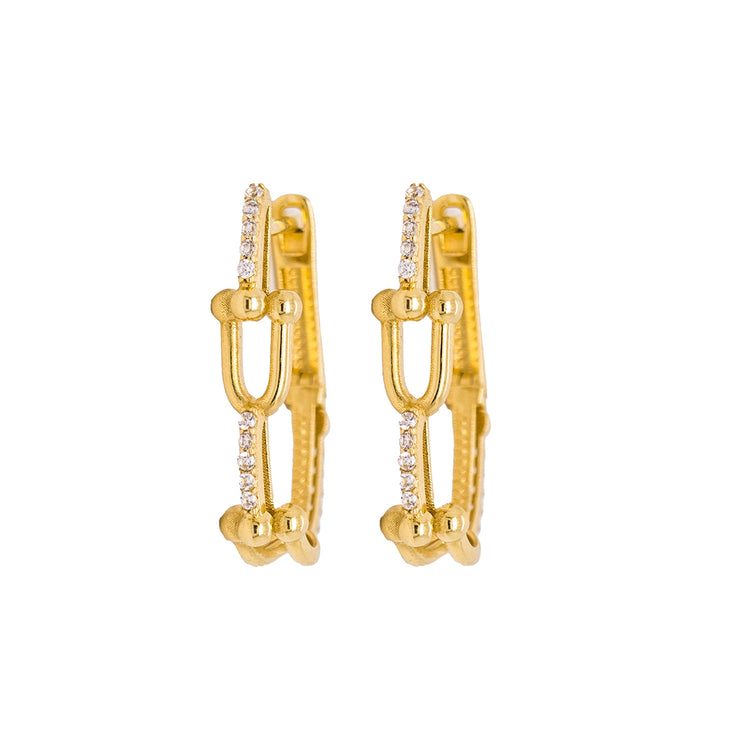 Gold Ladies Earrings (GE-14628)