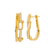Gold Ladies Earrings (GE-14628)