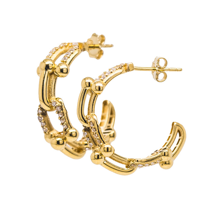 Gold Ladies Earrings (GE-14632)