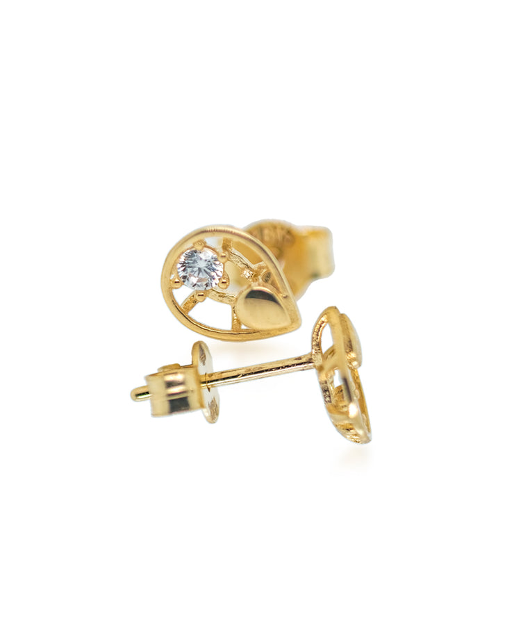 Gold Ladies Earrings (GE-14510)