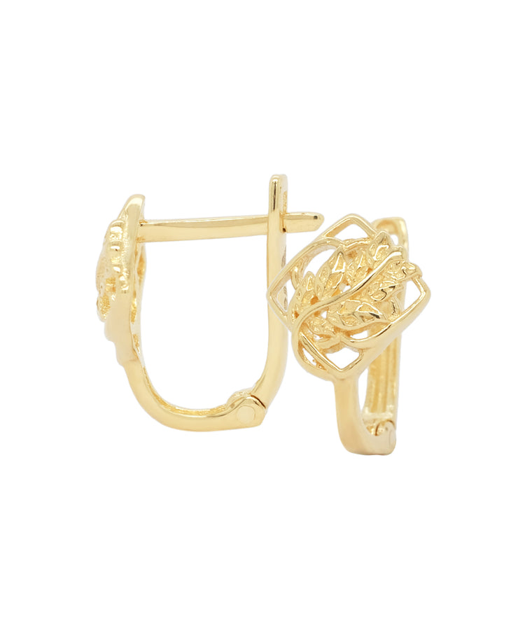 Gold Ladies Earrings (GE-14696)