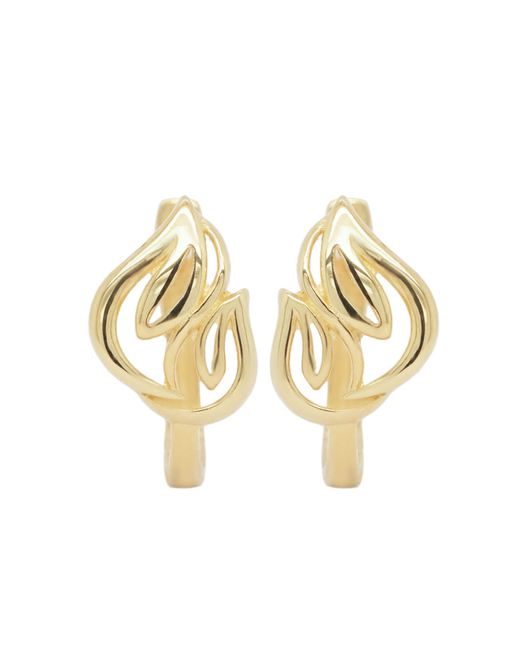 Gold Ladies Earrings (GE-14699)