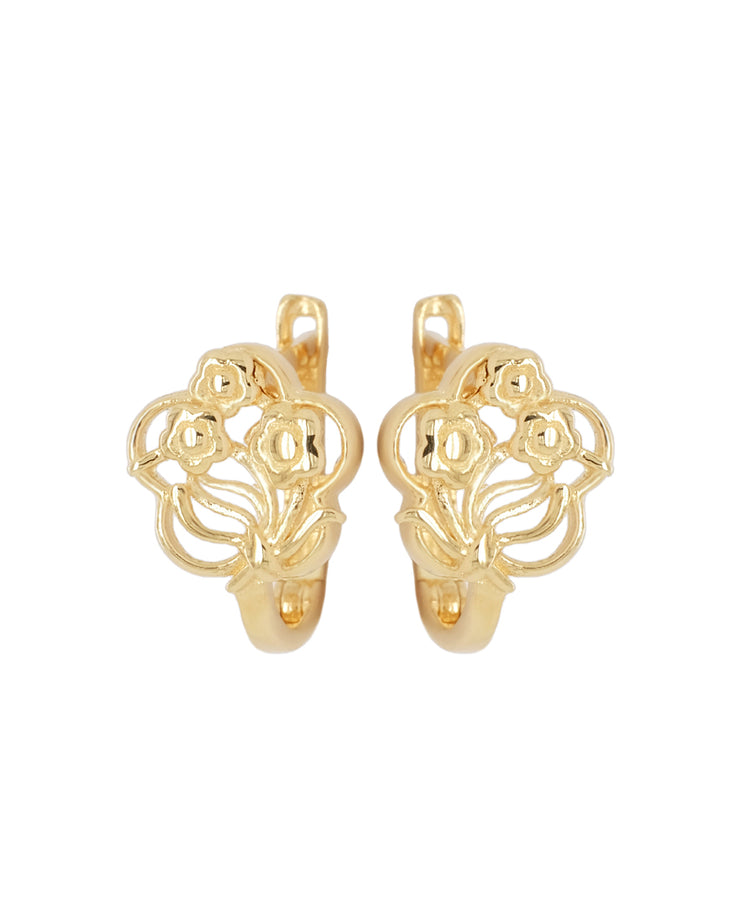 Gold Ladies Earrings (GE-14700)