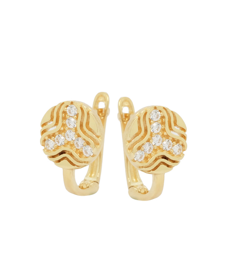 Gold Ladies Earrings (GE-14746)
