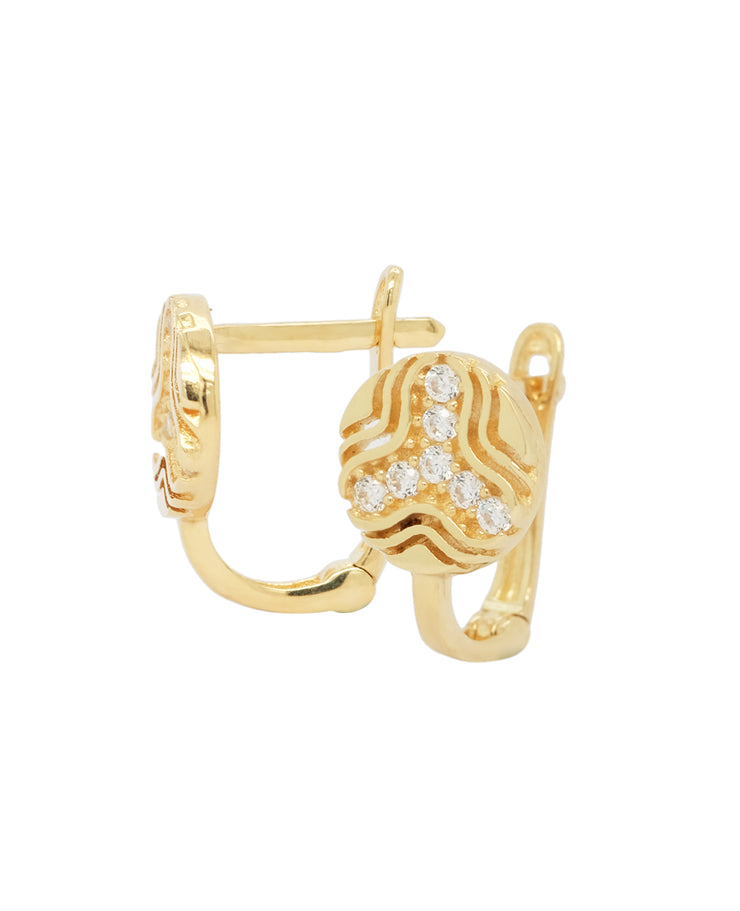 Gold Ladies Earrings (GE-14746)