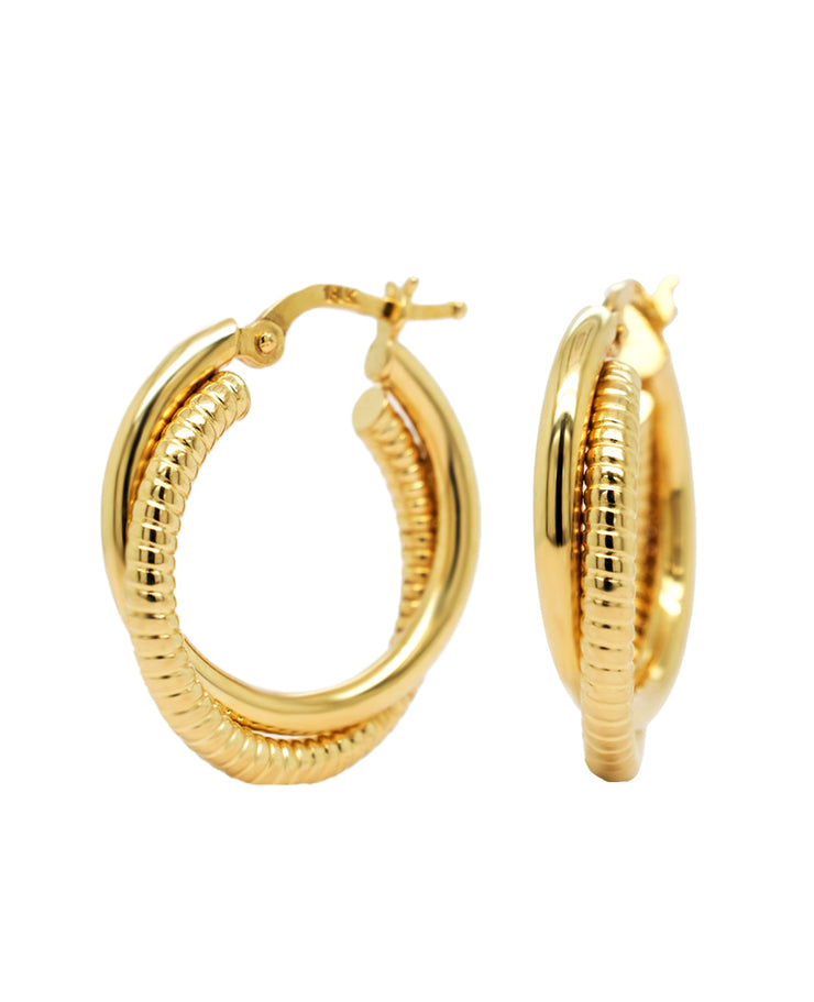 Gold Ladies Earrings (GE-15032)
