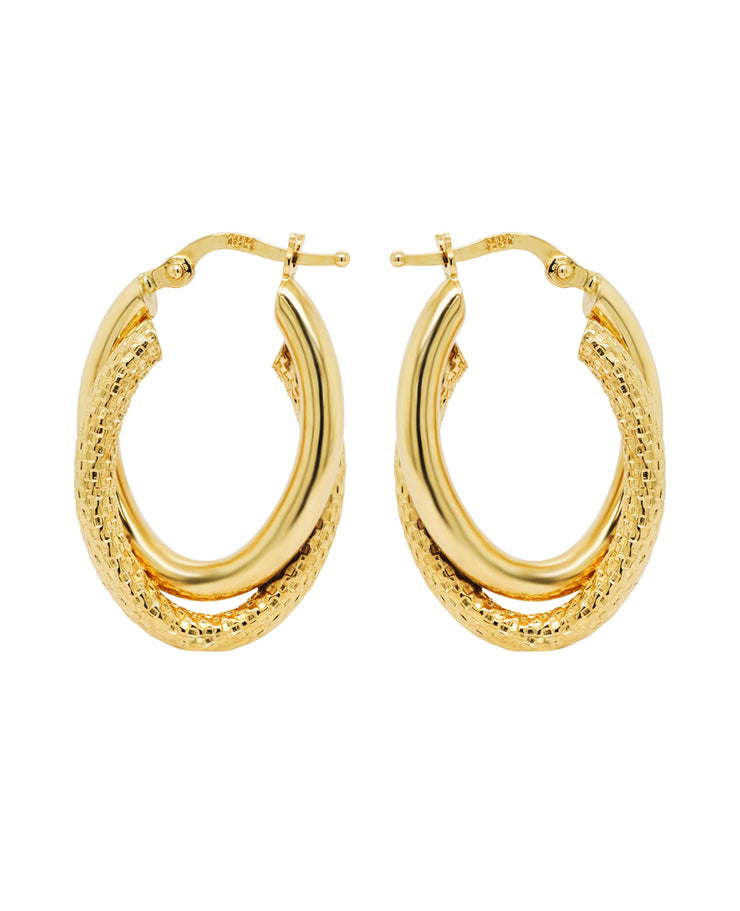 Gold Ladies Earrings (GE-15039)