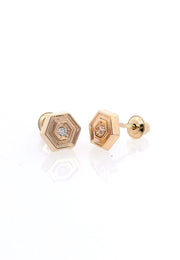 Gold Ladies Earrings (GE-15195)