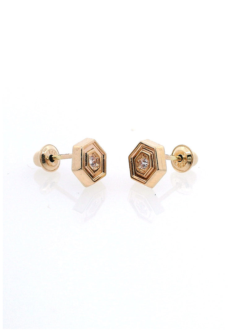 Gold Ladies Earrings (GE-15195)