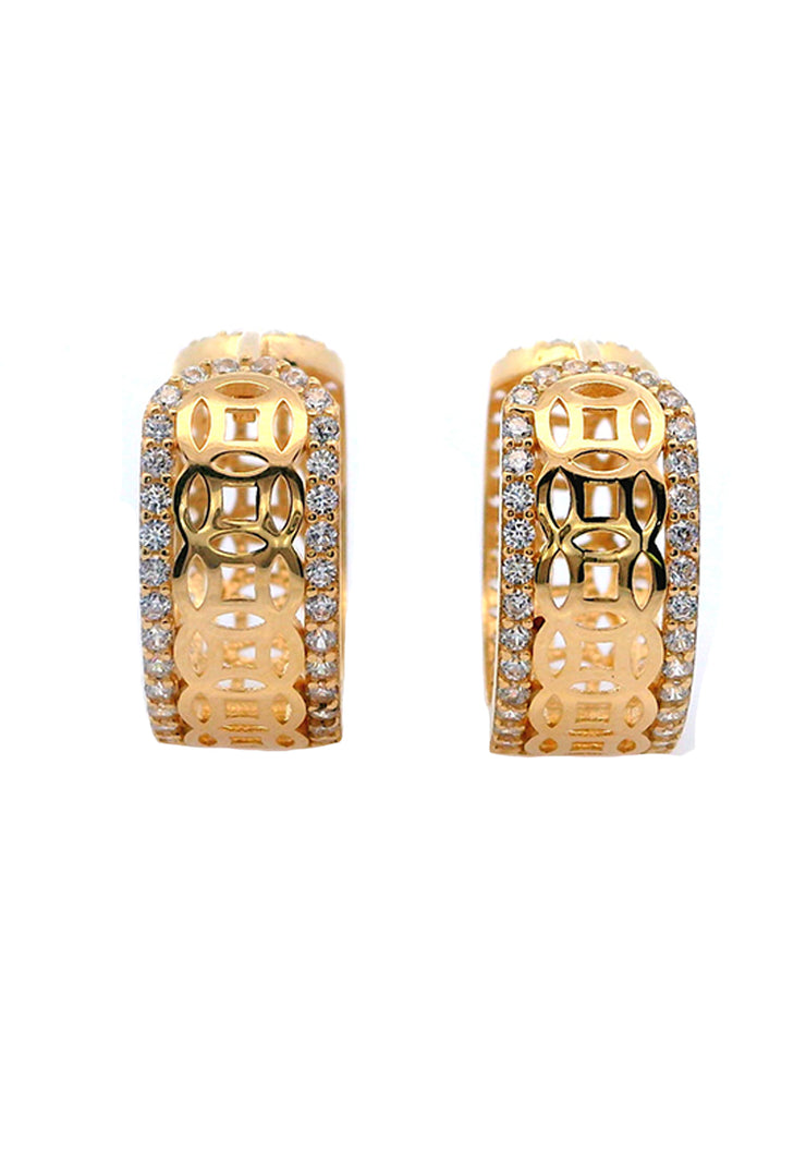 Gold Ladies Earrings (GE-15367)