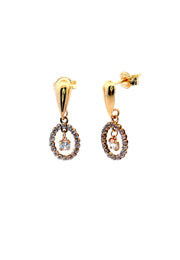 Gold Ladies Earrings (GE-15409)