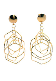 Gold Ladies Earrings (GE-15692)