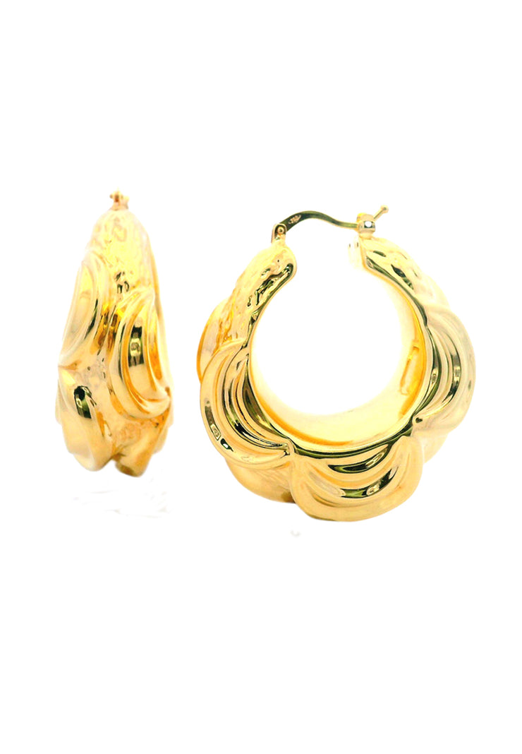 Gold Ladies Earrings (GE-15696)