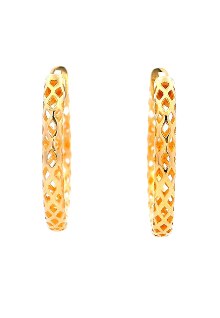 Gold Ladies Earrings (GE-15767) – Karat World