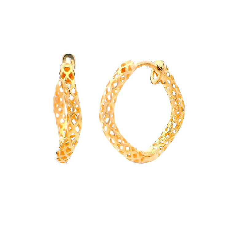 Gold Ladies Earrings (GE-15769)