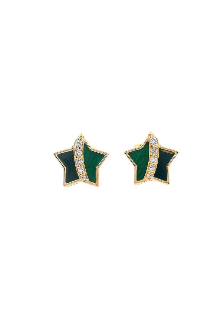 Gold Ladies Earrings (GE-15990)