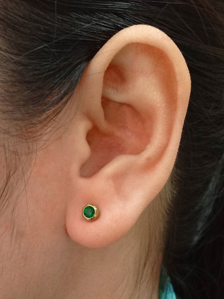 BASIC Hypoallergenic Earring May - Emerald