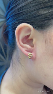 Gold Ladies Earrings (GE-14707)