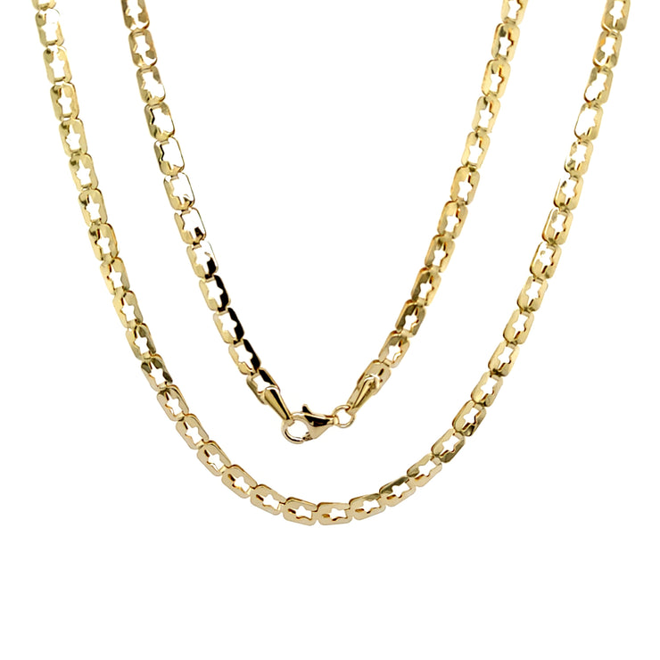 Gold Chain (Folded Rectangular w/ Star YG)