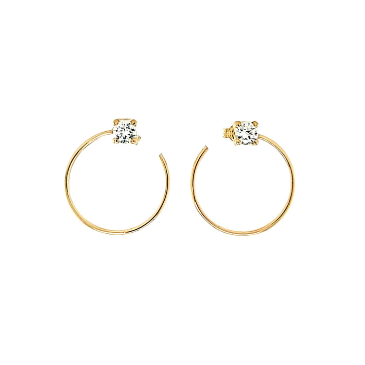 Gold Ladies Earrings (GE-12788)