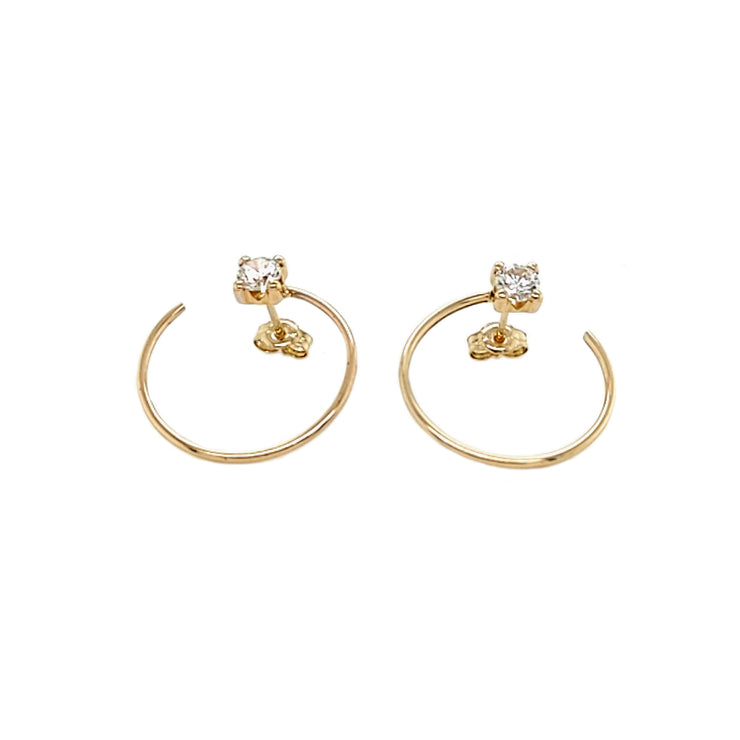 Gold Ladies Earrings (GE-12788)