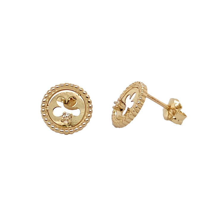 Gold Ladies Earrings (GE-13695)