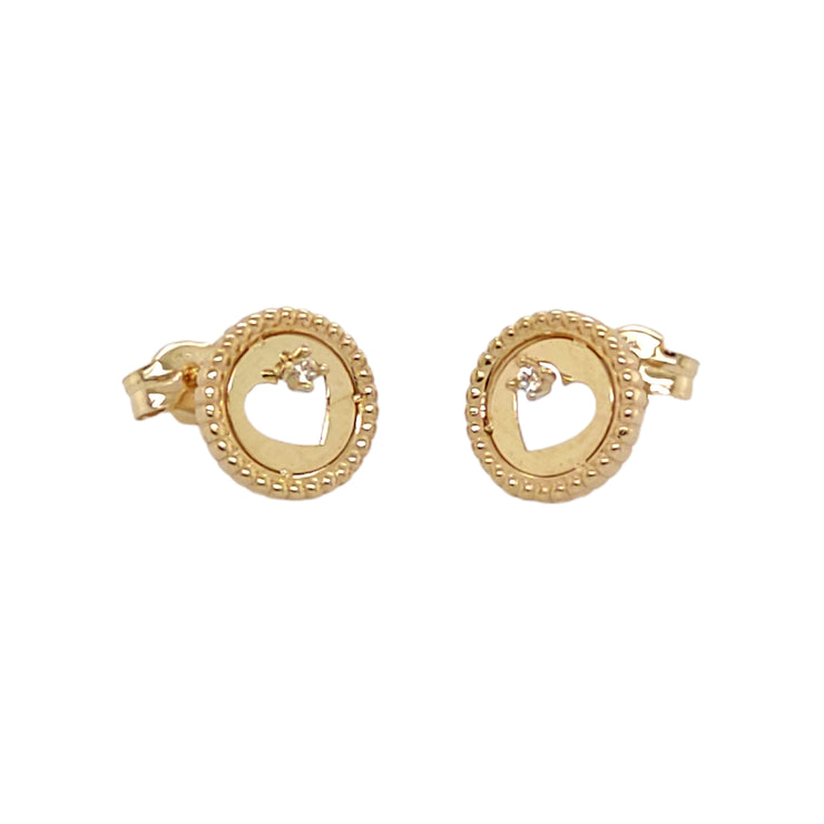Gold Ladies Earrings (GE-13696)