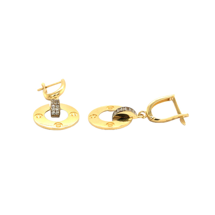 Gold Ladies Earrings (GE-14097)