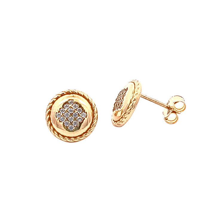 Gold Ladies Earrings (GE-14178)