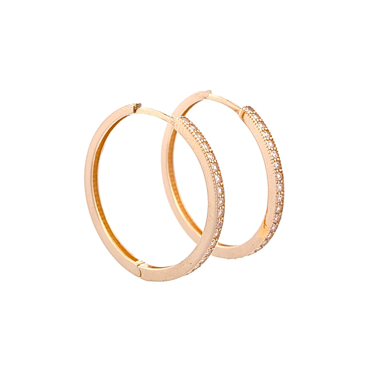 Gold Ladies Earrings (GE-14227)