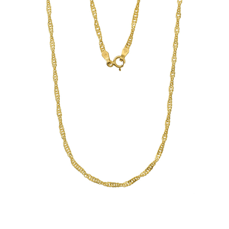 Gold Chain Twisted Y